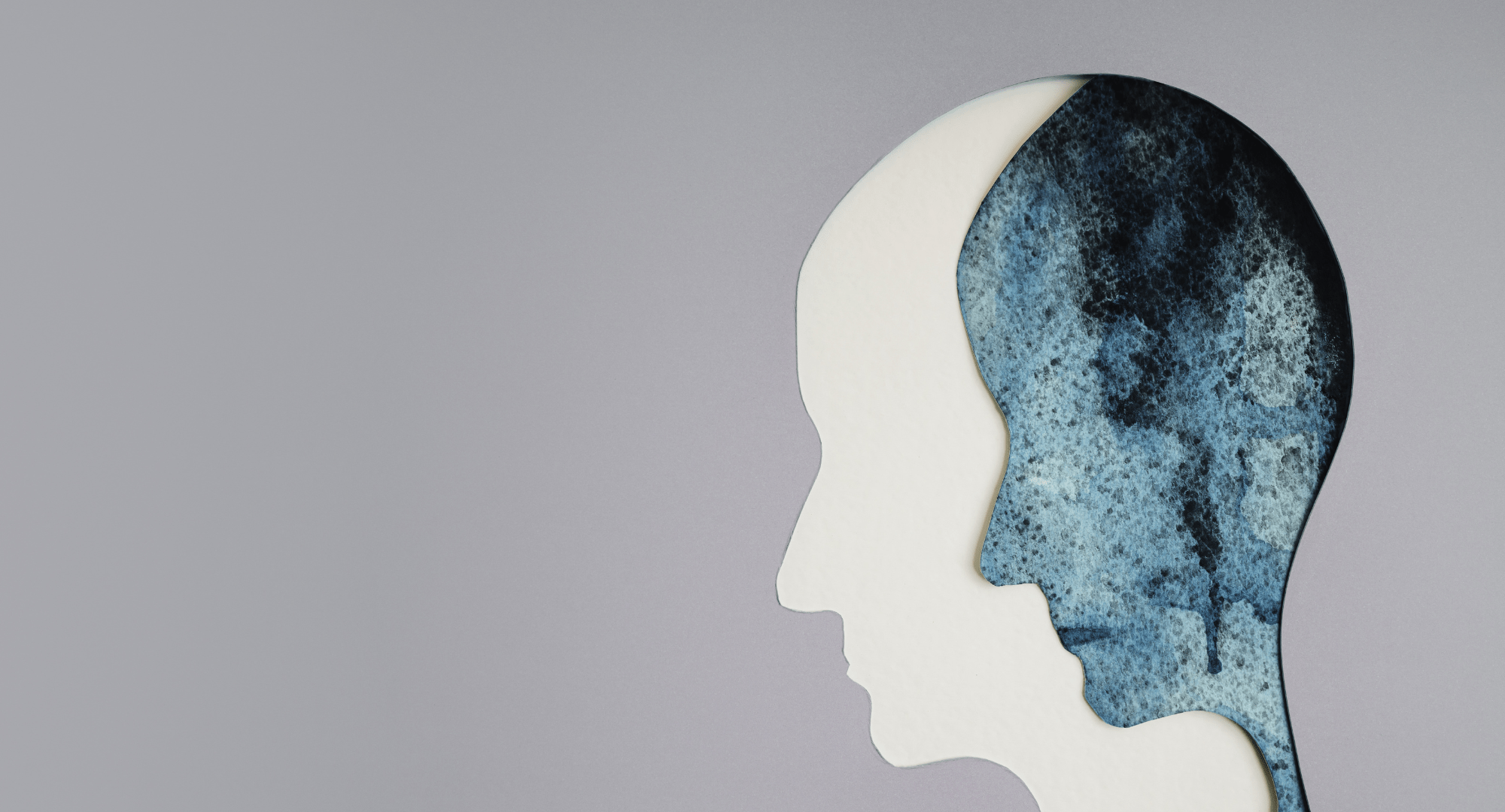 Mental Health - portrait cutout of a head